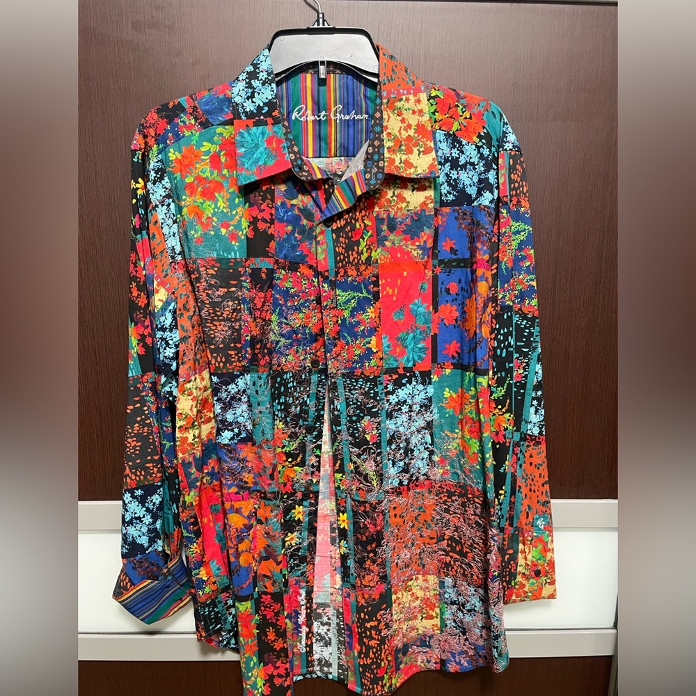 Robert Graham multicolor flower print